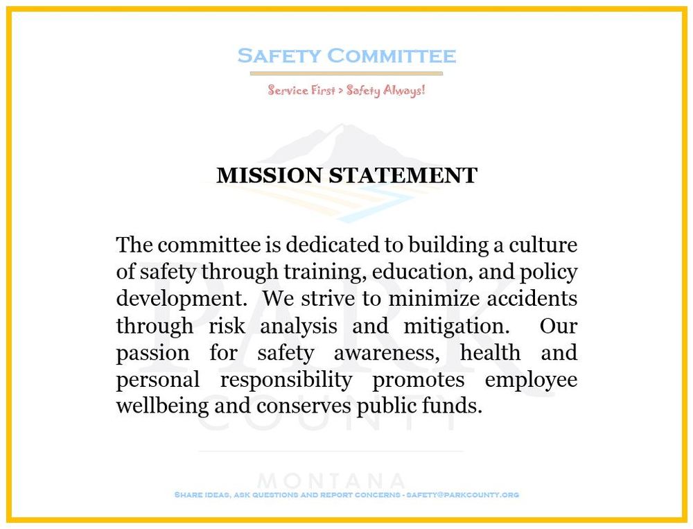 Safety Committee Mission Statement